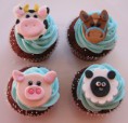 Cupcakes con decoración de animales